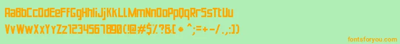 Шрифт PuenteBuenoSt – оранжевые шрифты на зелёном фоне