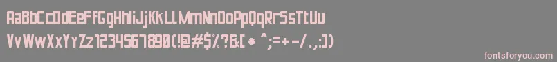 フォントPuenteBuenoSt – 灰色の背景にピンクのフォント