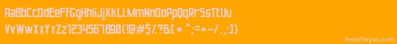 PuenteBuenoSt-Schriftart – Rosa Schriften auf orangefarbenem Hintergrund
