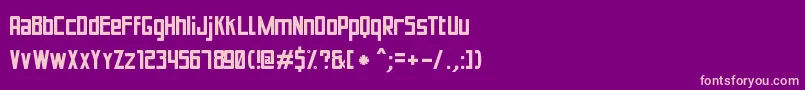 フォントPuenteBuenoSt – 紫の背景にピンクのフォント