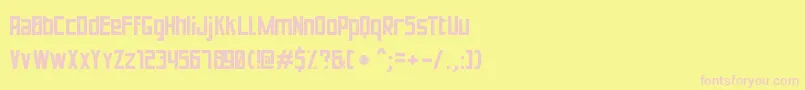 PuenteBuenoSt-Schriftart – Rosa Schriften auf gelbem Hintergrund