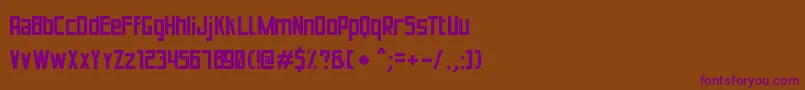 PuenteBuenoSt-fontti – violetit fontit ruskealla taustalla
