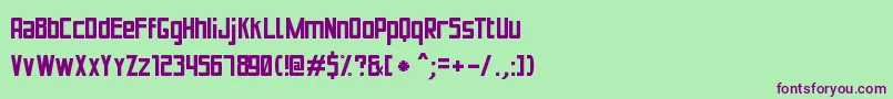 Шрифт PuenteBuenoSt – фиолетовые шрифты на зелёном фоне