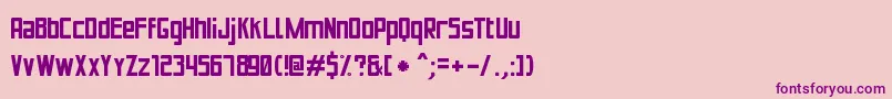 フォントPuenteBuenoSt – ピンクの背景に紫のフォント