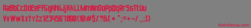 フォントPuenteBuenoSt – 赤い文字の灰色の背景