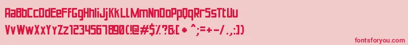 フォントPuenteBuenoSt – ピンクの背景に赤い文字