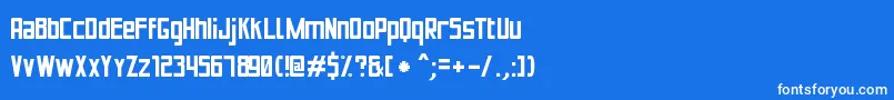 フォントPuenteBuenoSt – 青い背景に白い文字
