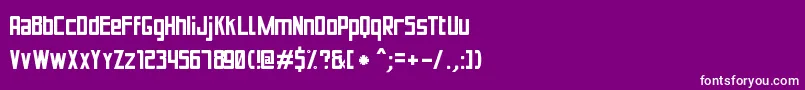 Шрифт PuenteBuenoSt – белые шрифты на фиолетовом фоне