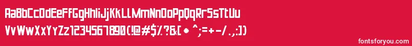 フォントPuenteBuenoSt – 赤い背景に白い文字