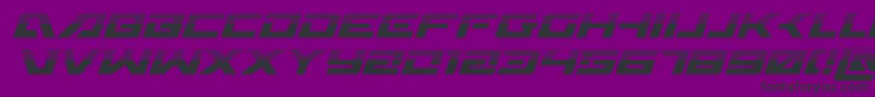 Fonte Wildcard31halfital – fontes pretas em um fundo violeta