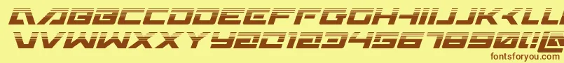 Czcionka Wildcard31halfital – brązowe czcionki na żółtym tle
