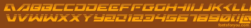 Wildcard31halfital Font – Orange Fonts on Brown Background
