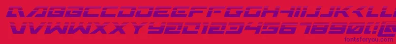 フォントWildcard31halfital – 赤い背景に紫のフォント
