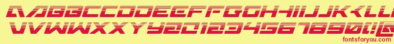 Wildcard31halfital Font – Red Fonts on Yellow Background