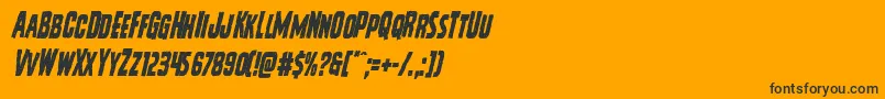 Vicioushungercondital Font – Black Fonts on Orange Background