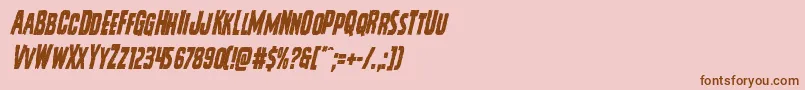 Vicioushungercondital Font – Brown Fonts on Pink Background