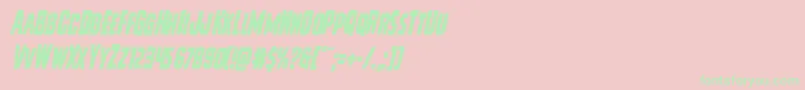 Vicioushungercondital Font – Green Fonts on Pink Background