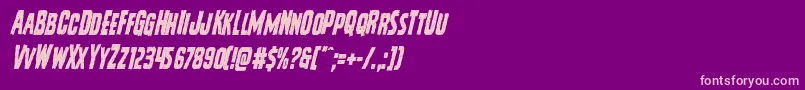 Vicioushungercondital Font – Pink Fonts on Purple Background