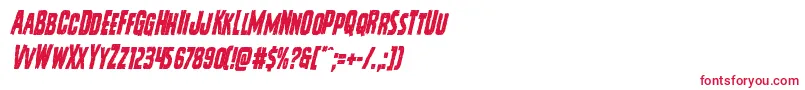 Vicioushungercondital Font – Red Fonts on White Background