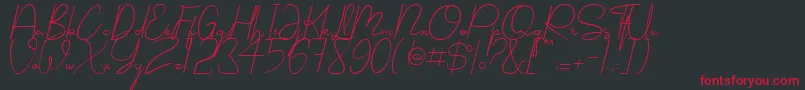 Shellomita Font – Red Fonts on Black Background