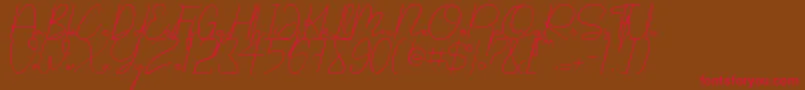 Shellomita Font – Red Fonts on Brown Background