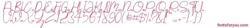 Shellomita Font – Red Fonts on White Background
