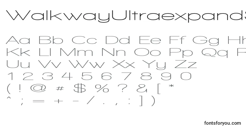 Czcionka WalkwayUltraexpandSemibold – alfabet, cyfry, specjalne znaki