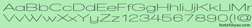 フォントWalkwayUltraexpandSemibold – 緑の背景に黒い文字