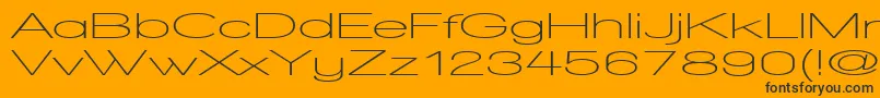 WalkwayUltraexpandSemibold Font – Black Fonts on Orange Background