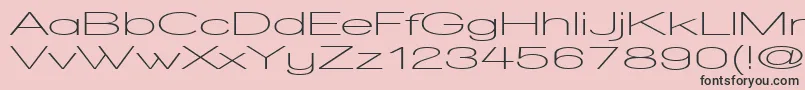 フォントWalkwayUltraexpandSemibold – ピンクの背景に黒い文字