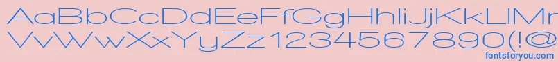 WalkwayUltraexpandSemibold-fontti – siniset fontit vaaleanpunaisella taustalla