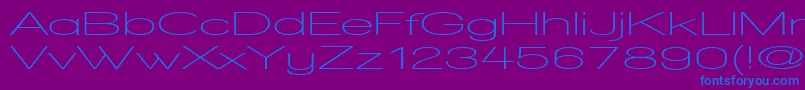 WalkwayUltraexpandSemibold Font – Blue Fonts on Purple Background