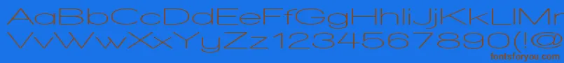 Шрифт WalkwayUltraexpandSemibold – коричневые шрифты на синем фоне