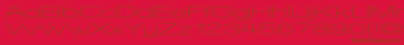 WalkwayUltraexpandSemibold-fontti – ruskeat fontit punaisella taustalla