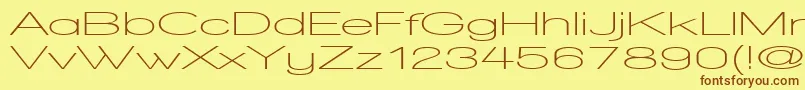 WalkwayUltraexpandSemibold Font – Brown Fonts on Yellow Background