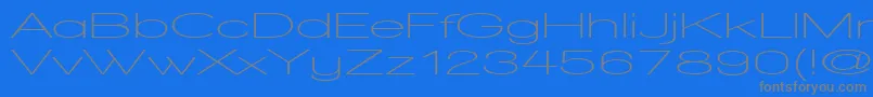 WalkwayUltraexpandSemibold Font – Gray Fonts on Blue Background