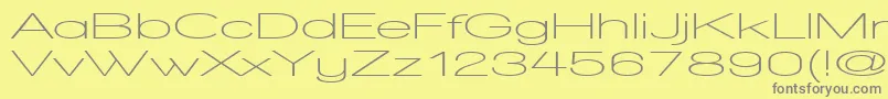 フォントWalkwayUltraexpandSemibold – 黄色の背景に灰色の文字