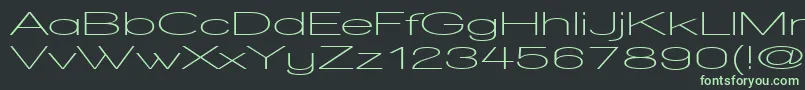 WalkwayUltraexpandSemibold Font – Green Fonts on Black Background