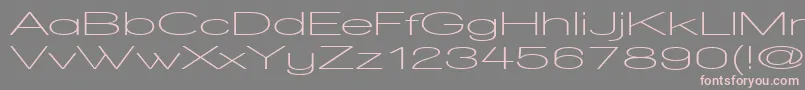 WalkwayUltraexpandSemibold-fontti – vaaleanpunaiset fontit harmaalla taustalla