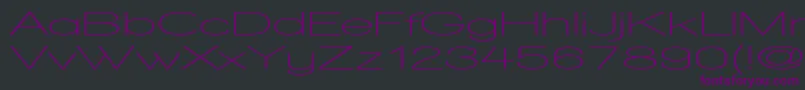 フォントWalkwayUltraexpandSemibold – 黒い背景に紫のフォント