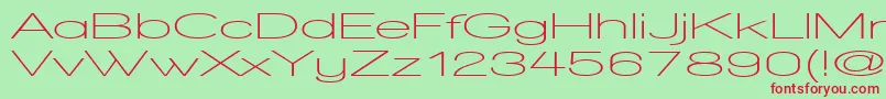 WalkwayUltraexpandSemibold Font – Red Fonts on Green Background