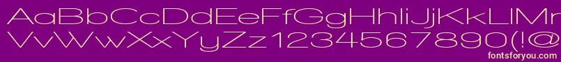 WalkwayUltraexpandSemibold Font – Yellow Fonts on Purple Background