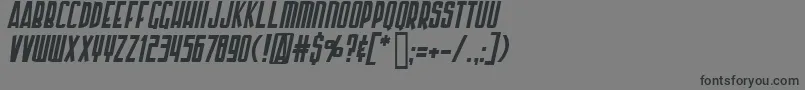 フォントArmorPiercingItalic – 黒い文字の灰色の背景