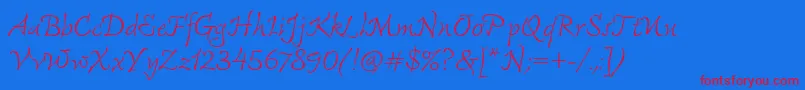 FreemouseItcTt Font – Red Fonts on Blue Background