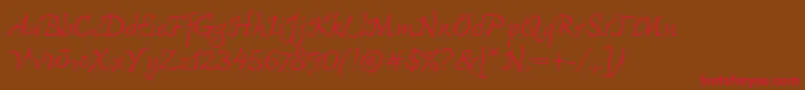 FreemouseItcTt Font – Red Fonts on Brown Background