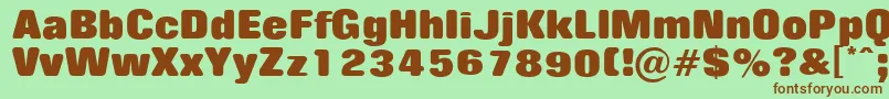RollingNoOne Font – Brown Fonts on Green Background