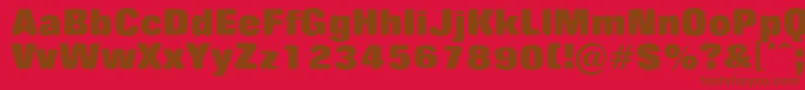 RollingNoOne Font – Brown Fonts on Red Background