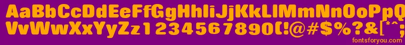 RollingNoOne Font – Orange Fonts on Purple Background