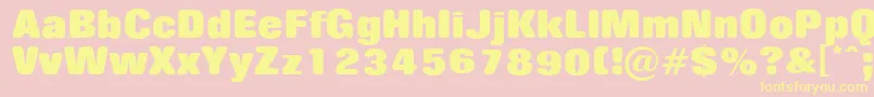RollingNoOne Font – Yellow Fonts on Pink Background
