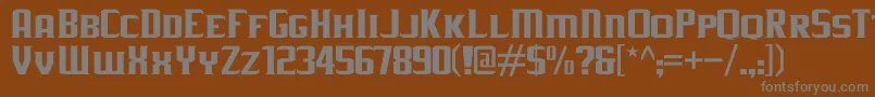 フォントJLogRebellionSerifSmallCaps – 茶色の背景に灰色の文字